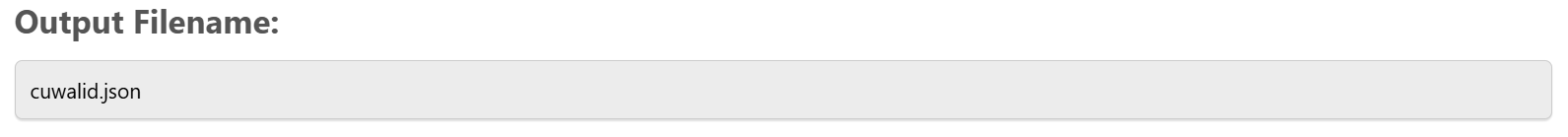 Image of output file name input